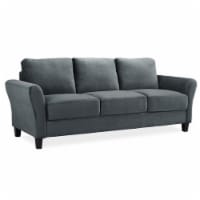 LifeStyle Solutions Mavrick Sofa in Dark Gray Microfiber Upholstery