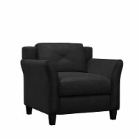 LifeStyle Solutions Hartford Microfiber Chair in Black