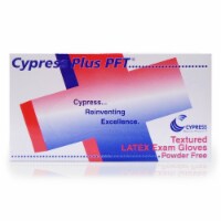Cypress Plus PFT Latex Exam Glove Standard Cuff Length SMALL 23-92 1000 per Case