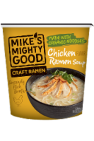 Mike's Mighty Good™ Chicken Flavor Ramen Noodle Soup Cup Perspective: Main