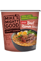Mike's Mighty Good™ Spicy Beef Flavor Ramen Noodle Soup Cup Perspective: Main