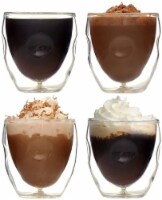 Moderna Artisan Series Double Wall 2 oz Beverage & Espresso Shot Glasses - Set of 4