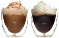 Moderna Artisan Series Double Wall 2 oz Beverage & Espresso Shot Glasses - Set of 2