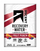 Ascent Recovery Water Fruit Punch Flavored Protein Beverage Perspective: Main