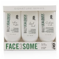Billy Jealousy Face3Some Kit: Face Moisturizer 88ml + Exfoliating Facial Cleanser 88ml + Gent
