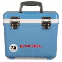 ENGEL 7.5-Quart EVA Gasket Seal Ice and DryBox Cooler with Carry Handles, Blue