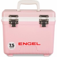 ENGEL 7.5-Quart EVA Gasket Seal Ice and DryBox Cooler with Carry Handles, Pink