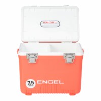 ENGEL 7.5 Quart 8 Can Leak Proof Odor Resistant Insulated Cooler Drybox, Coral