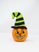 Pumpkin Patch Pals Painted Mini Round Pumpkin - Assorted