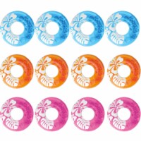 Intex Colorful Transparent Inflatable Swimming Pool Tube Raft (12 Pack) 59251EP