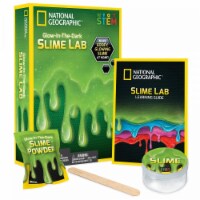 National Geographic 9075737 Glow-in-the-Dark Slime Rubber Kit, Green