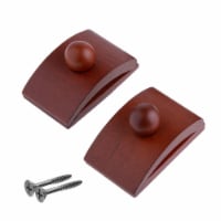 Precision Quilting Tools 2 Large Dark Wood Clamp Wall Hangers & Screws