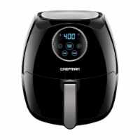 Chefman Digital Air Fryer with Flat Basket - Black
