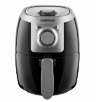 Chefman TurboFry 2 Liter Air Fryer with Adjustable Temperature Control, Black/Silver