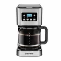 Chefman Square Stainless Steel Programmable Electric Coffee Maker - Silver Perspective: Main