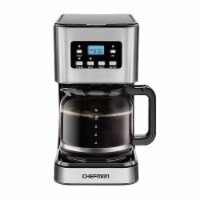 Chefman Square Stainless Steel Programmable Electric Coffee Maker - Silver Perspective: Main