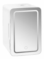 Chefman Portable LED Mirrored Mini Fridge - White Perspective: Main