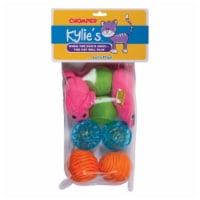 Chomper Kylies Brights Assorted Mouse and Ball Pet Toy Large 8 pc. - Total Qty: 1; Each Pack Perspective: Main