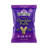 Vegan Rob's Dairy Free Puffs - Cheddar - Case of 12 - 3.5 oz