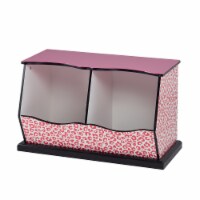 Teamson Kids Children Pink Wooden Storage Drawers Toy Box Storage TD-12473P
