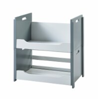 Versanora Wooden Stacking Storage Shelving Unit A White/Grey Cubo VNF-00006