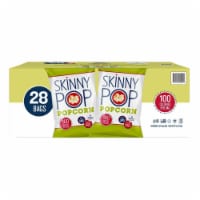 SkinnyPop Original Popcorn Snack Bags, 0.65 Ounce (Pack of 28)