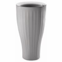 Crescent Garden Tru Drop Tall Cup Planter Flower Pot, Ash Color, 16
