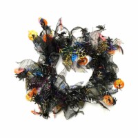 Midlee Pumpkin & Spider Web Halloween Decorative Dog Collar (X-Large)