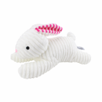Midlee Stripe Ears White Easter Rabbit Dog Toy