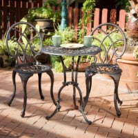 Andover Outdoor 3pc Copper Cast Aluminum Bistro Set