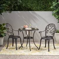 Palermo Copper Cast Aluminum 3pc Bistro Set