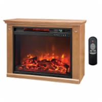Lifesmart Square Fireplace Heater - Medium Oak