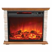 LifeSmart LifePro 1500W Electric Infrared Quartz Indoor Home Fireplace Heater