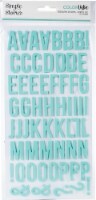 Simple Stories Color Vibe Foam Alpha Stickers 6 X12 129/Pkg-Robin's Egg