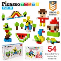 PicassoTiles Magnetic Puzzle Cubes 108 Pieces PMC108 with FREE Ideabook