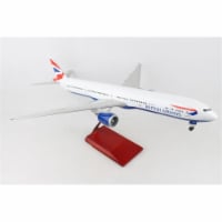 SkyMarks SKR9400 1 by 100 Scale British 777-300 Model Aircraft with Wood Stand & Gear