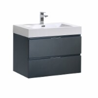 Fresca Valencia 30  Dark Slate Gray Wall Hung Modern Bathroom Vanity