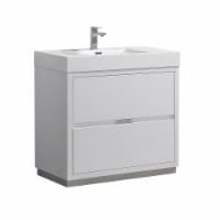 Fresca Valencia 36  Glossy White Free Standing Modern Bathroom Vanity