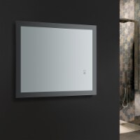 Fresca Angelo 24  Wide x 30  Tall Bathroom Mirror w/ Halo Style LED Lighting and Defogger