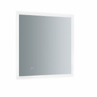 Fresca Angelo 30  Wide x 30  Tall Bathroom Mirror w/ Halo Style LED Lighting and Defogger