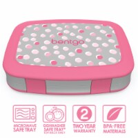 Bentgo Kids Durable & Leak Proof Pink Dots Children's Lunch Box - Gray