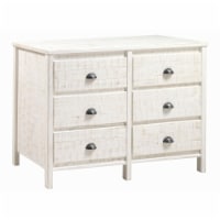 Camaflexi Baja Solid Wood 6-Drawer Bedroom Dresser in Shabby White