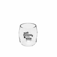 Zees Creations ED1001-C1 Bad Decisions Ever Drinkware Wine Tumbler