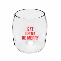 Zees Creation ED1001-XM8 Eat Drink & Be Merry EverDrinkware Wine Tumbler