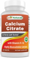 Best Naturals Calcium Citrate with Vitamin D3 120 Tablets