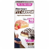 FITCRUNCH High Protein Baked Bars, Strawberry Strudel and Milk & Cookies (18 Ct)