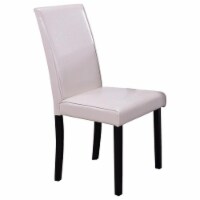 Best Master Megan Contemporary Faux Leather Dining Side Chair - Cream (Set of 2)