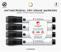 U Brands Antimicrobial Dry Erase Markers - Black Perspective: Main