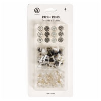 U Brands Fashion Push Pins - Moroccan Monochrome