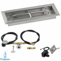 American Fireglass SS-AFPPKIT-P-18 18 x 6 in. Rectangular Stainless Steel Drop-In Firepit Pan